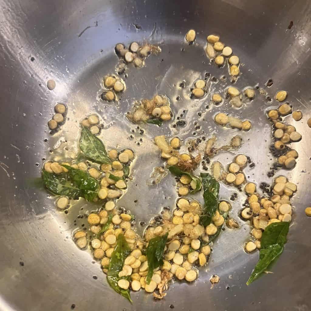 tempering chana dal